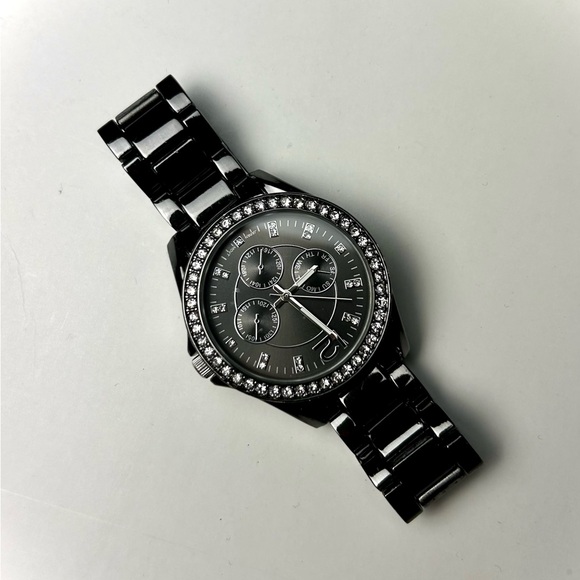 Avon Women’s Black Rhinestone Watch✨ - Picture 2 of 6